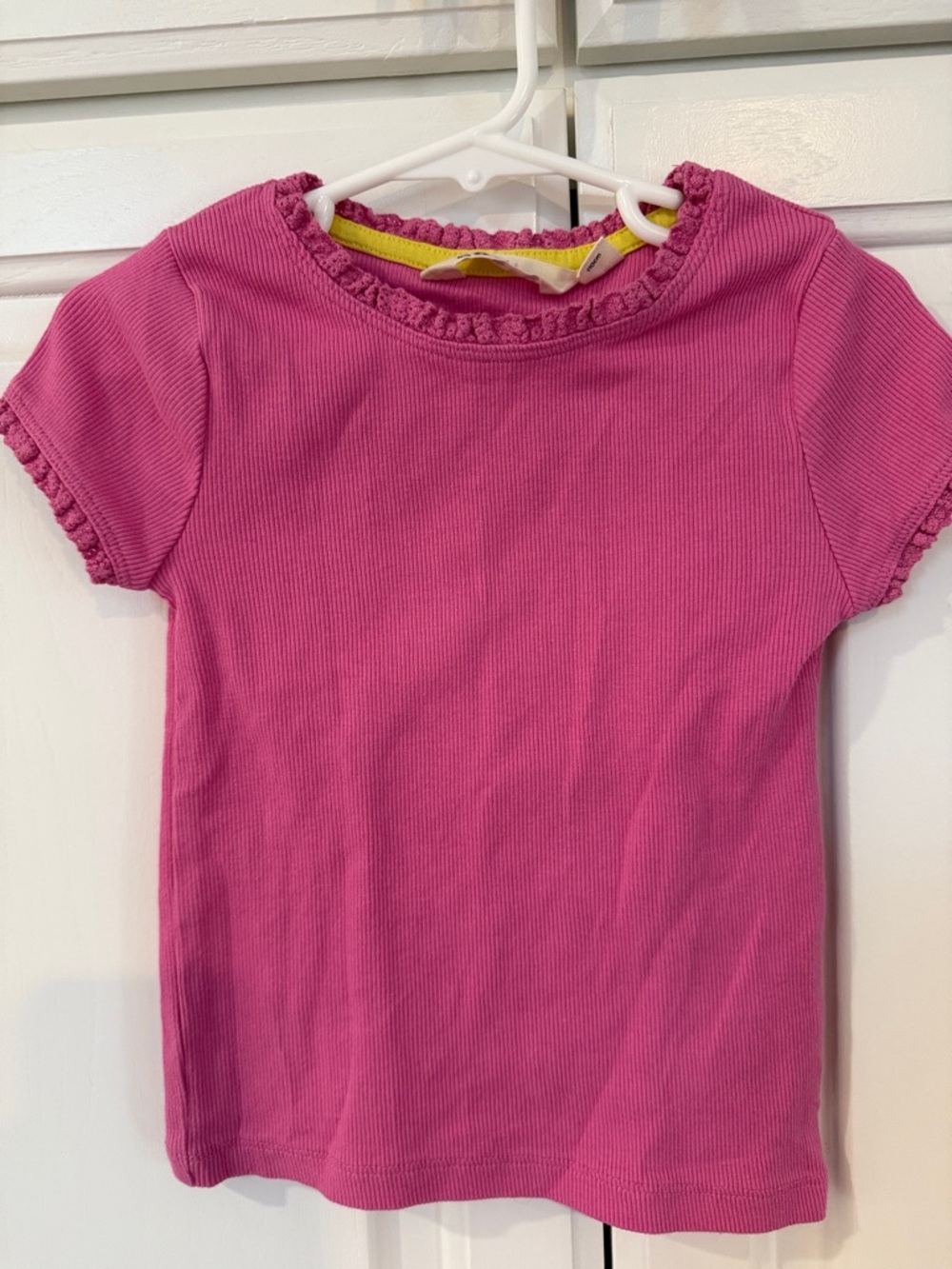 Mini Boden Pink Knit with Ruffles Trim